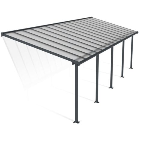 Palram - Canopia Aluminium Terrassenüberdachung Olympia Anthrazit 295x924x305 cm