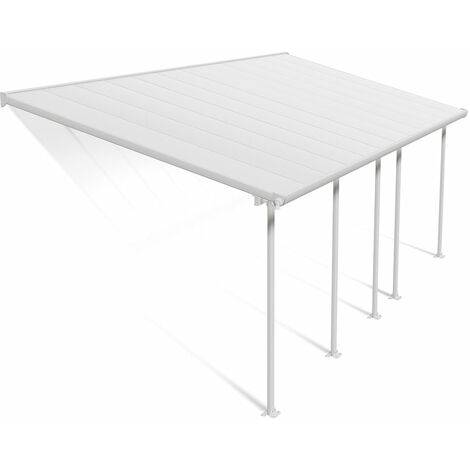 Palram - Canopia Aluminium Terrassenüberdachung Feria  Weiß  295x730x305 cm