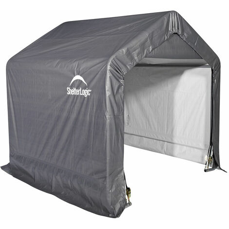 ShelterLogic Folien Zeltgarage Gerätehaus Grau 182x182x184 cm