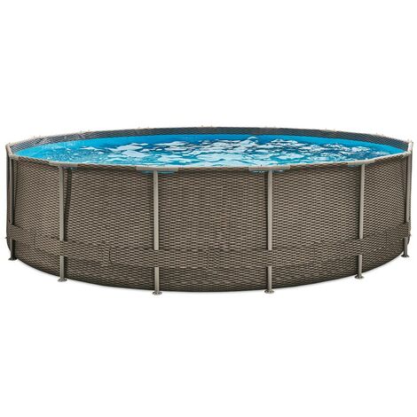 Summer Waves Stahlrahmen Aufstellpool Active Frame rund  Braun  457x457x106 cm