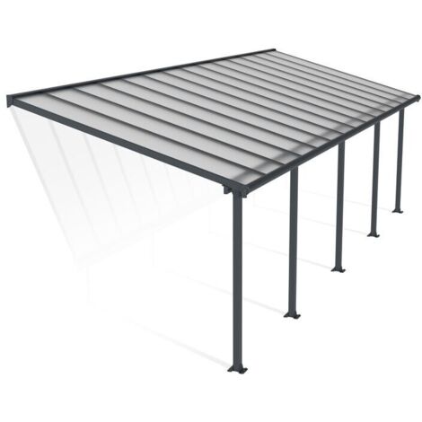 Palram - Canopia Aluminium Terrassenüberdachung Olympia Anthrazit 295x860x305 cm