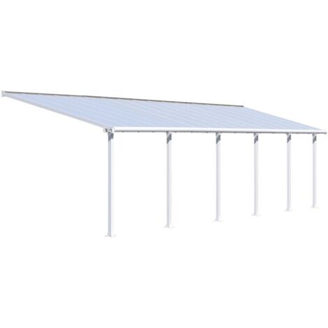 Palram - Canopia Aluminium Terrassenüberdachung Olympia Weiß 295x980x305 cm