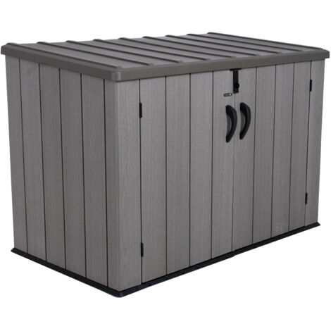 Lifetime Kunststoff Gerätebox Aufbewahrungsbox Grau/Braun 108x191x131 cm (1/5)
