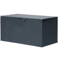 ShelterLogic Stahl Kissenbox Aufbewahrungsbox Anthrazit 132x70x67 cm