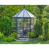 Palram - Canopia Aluminium Gewächshaus Oasis Anthrazit 267 cm