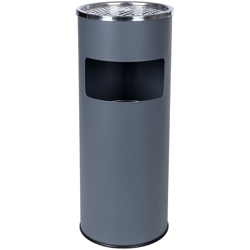 cubo de basura para exterior cubo de basura con cubo interior Generic 2 en 1 30 L Cenicero de pie color negro 