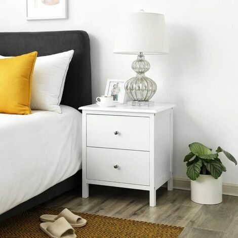 mesa de pie de sofá con patas de madera café 45 x 35 x 60 cm dormitorio mueble minimalista para salón Mesita de noche nórdica con 2 cajones