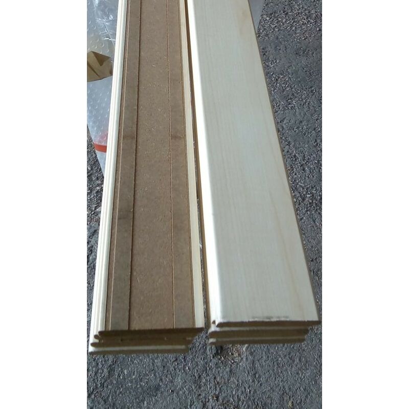 10 COPRIFILI PORTA MOSTRINE sp.mm10x70x2250 Rivestito Acero Base MDF