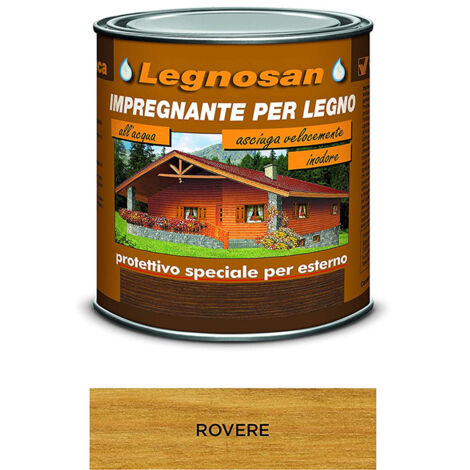 Veleca Legnosan Impregnante Per Legno Pronto All'uso x Esterno Rovere 750 ML
