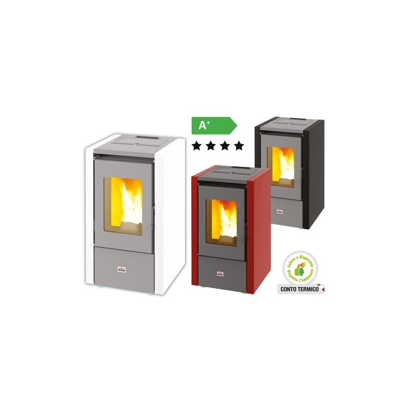 STUFE STUFA A PELLET QUEEN 6 POTENZA  Kw/h 6,2 Kw DIMENSIONI CM.43x43xH77