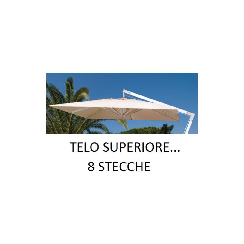 Telo Di Ricambio Per Ombrellone 350 Cm - 6/8 Bracci - Poliestere UV30+ Con Cuciture Rinforzate - 5