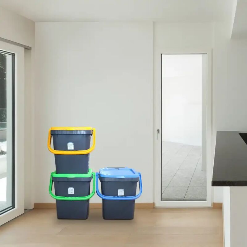 pattumiera raccolta differenziata Bidone ECOPLAST 20LT 34.5 x 34.5 x 34.5h cm