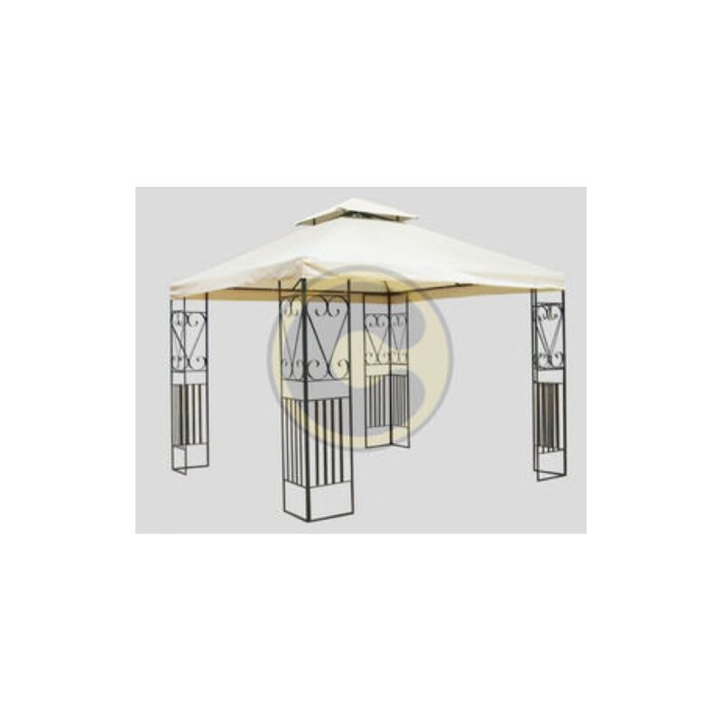 Telo beige ecru' di ricambio con air vent per gazebo mt3x3 gazebi giardino