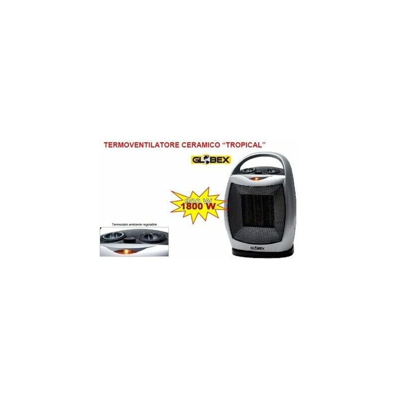 Termoventilatore ceramico stufa tropical 900/1800w termostato cm 20x16x29h