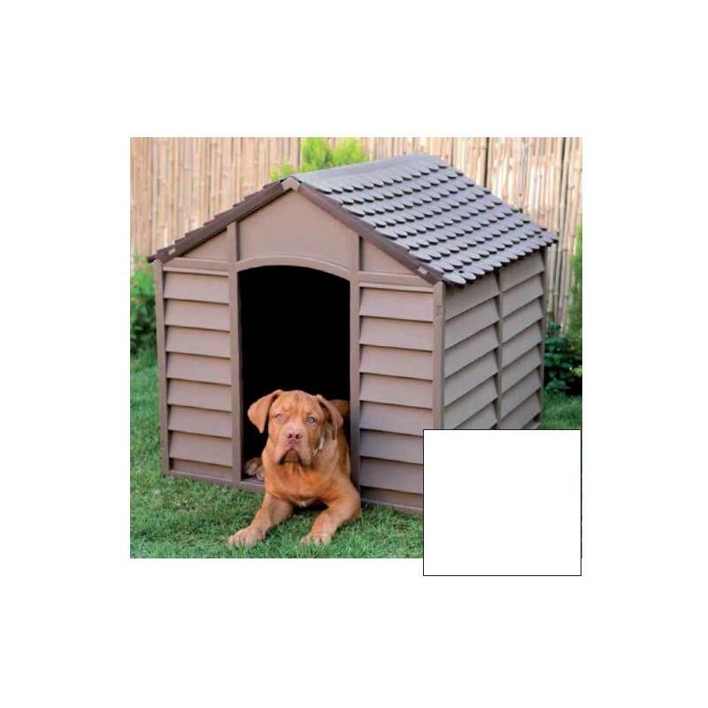 CUCCIA PER CANI IN RESINA CM. 86x84x82 h MARRONE PORTA CM.31x57 h