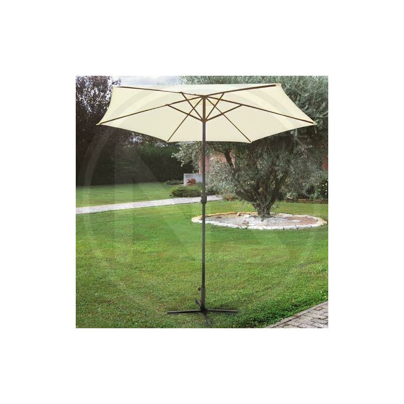 Telo Ricambio Ombrellone Giardino Con Palo Centrale - Impermeabile 300g/mq, Tasche Rinforzate, Airvent - Foto 5