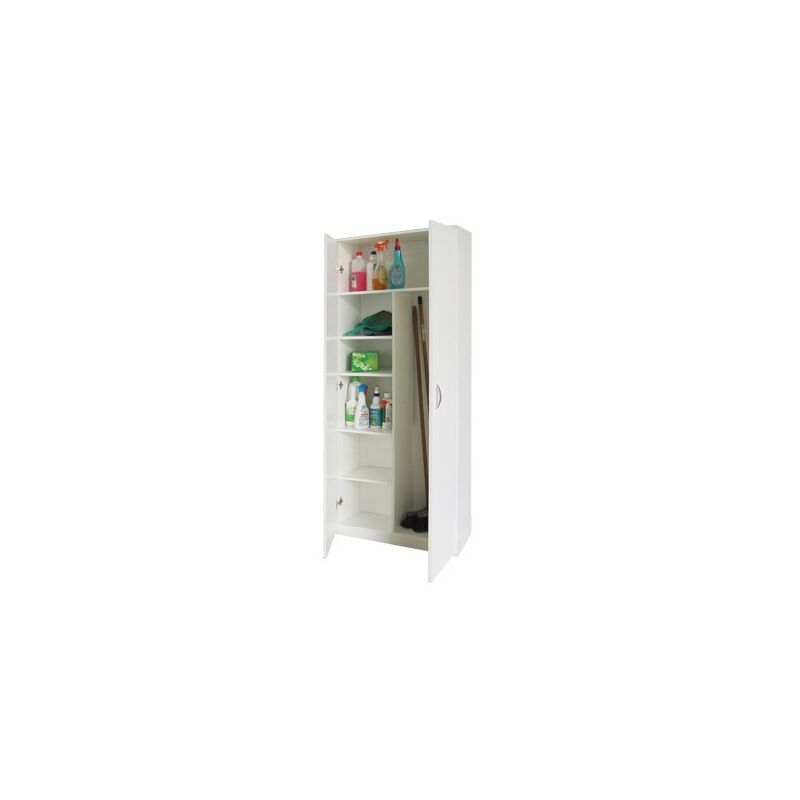 ARMADIO PORTASCOPE BIANCO NOBILITATO MELAMINICO CM.72X36XH186