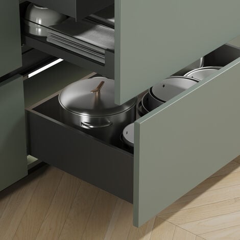 Emuca Kit Cassetto Per Cucina O Bagno Con Pannelli Inclusi, 500 X 178 X 900  Mm