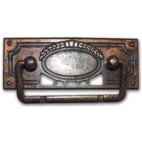 Maniglia Per Mobili In Ottone Antico 33x39 Mm - Stile Vintage Per Cassetti E Armadi - Foto 9