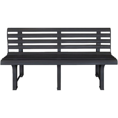 PANCHINA IN PLASTICA COLORE ANTRACITE ISOTTA CM. 148X53X75H