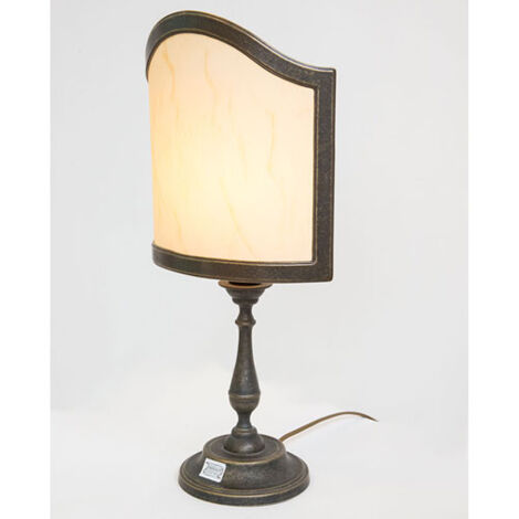 LANTERNA PLAFONIERA DA TAVOLO PERGAMENA GRANDE CM. 26X16X48 ILLUMINAZIONE (1/2)