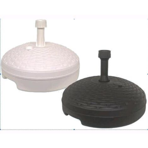 BASE PER OMBRELLONE IN PVC Colore BIANCO effetto RATTAN 45X45 CM  LT22
