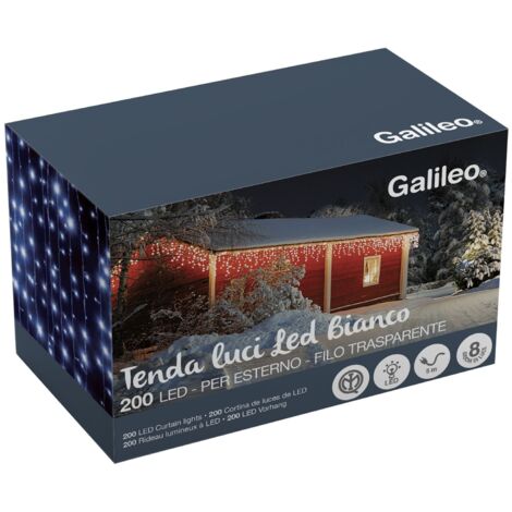 TENDE LUCI LED NATALE PER ESTERNO 120 LED H.75 CM ARTICOLI NATALIZI (1/4)