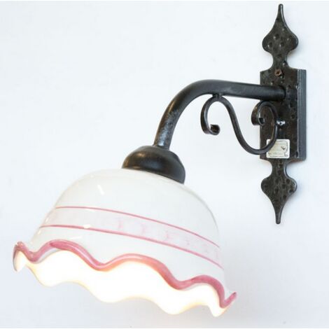 LAMPADE LINEA VINTAGE LAMPADA A MURO APPLIQUE 1 LUCE ROSA O GIALLA (1/5)