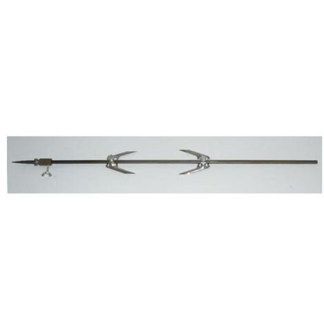 SPIEDO 6x6 IN ACCIAIO INOX CON 2 FORCHETTE FERMACARNE (1/3)