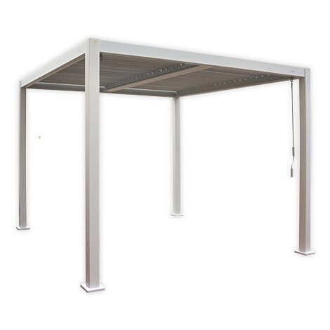 Giardini di Maggio Pergola Bioclimatica Solanum Plus - Bianca - 3x3x2,4 mt