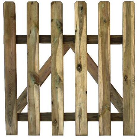 CANCELLETTO CANCELLO IN LEGNO IMPREGNATO PER GIARDINO CM. 100X80H