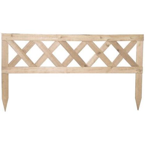 Bordura Staccionata in Legno Naturale Country 90x2,4x50 cm (1/6)