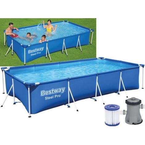 PISCINA RETTANGOLARE  399X211XH81 ART. 56424 BESTWAY PISCINE FUORITERRA