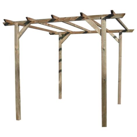 GAZEBO PERGOLA IN PINO IMPREGNATO CM. 300X300X240H