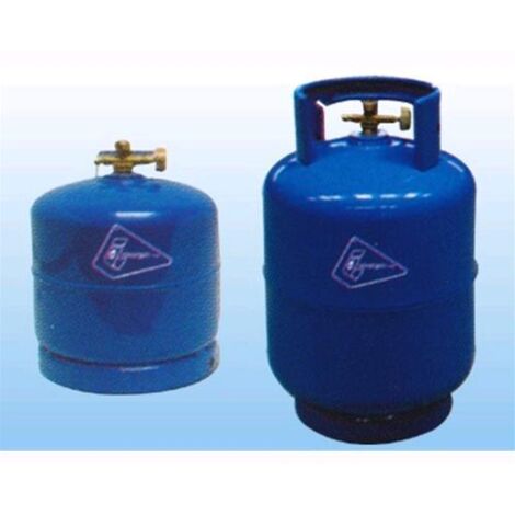 Bombola per gas ricaricabile completa di valvole e rubinetto Da kg. 2