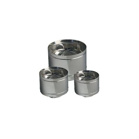 fumaiolo a botte   12 cm acciaio inox attacco tondo camino antipioggia