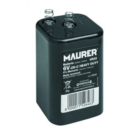 BATTERIA PER LAMPADA STRADALE 6 V MAURER (1/2)