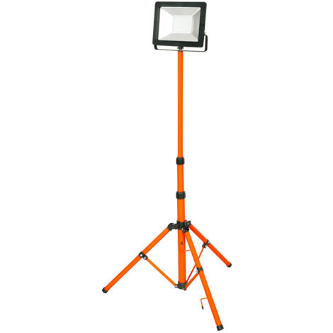 PROIETTORI A LED SMD BRIXO LUX CON TREPPIEDI 50W - 20000 ORE - 4000K LUCE FREDDA (1/2)