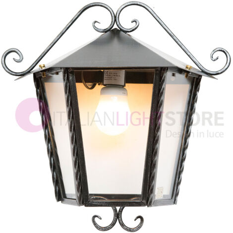 Applique In Ferro Battuto Due Luci 45 Cm - Foto 3