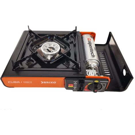 Fornello a gas da campeggio portatile con valigetta 2200 W temperatura regolabile