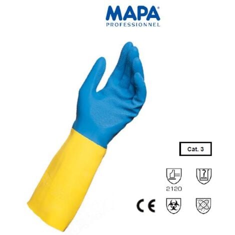 GUANTI IN NEOPRENE LATTICE NATURALE DUO-MIX 405 MAPA PZ. 10