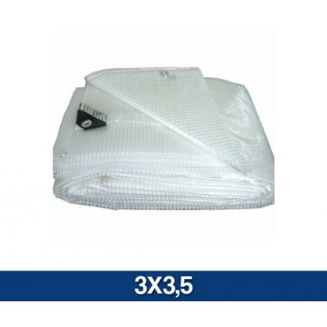 Telo Retinato Multiuso in Pvc - Bianco - 3X3,5 Metri