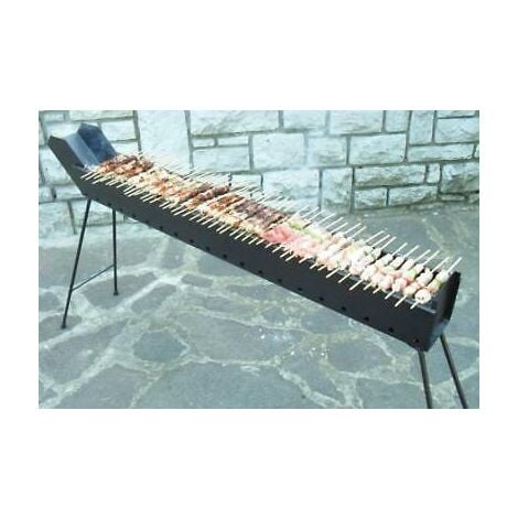 Barbecue a carbonella per arrosticini sagre sagra feste in ferro battuto cm  40