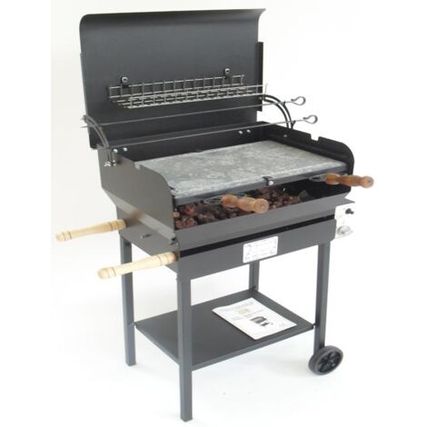 BARBECUE A GAS CON PIETRA LAVICA MODELLO EVERYDAY OLLARE ALPINA IN FERRO BATTUTO