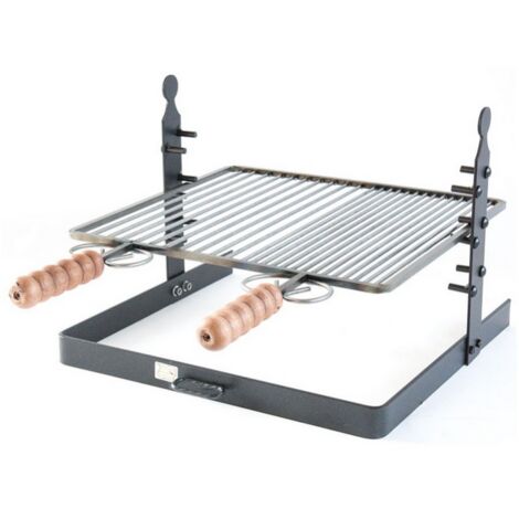 BISTECCHIERA GRATICOLA CON BASE APPOGGIO E ALTEZZA REGOLABILE CM 40x37