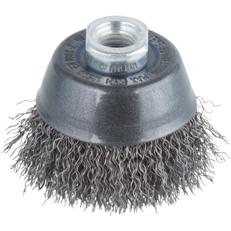 Spazzola Metallica a Tazza per Smerigliatrice Flessibile M14 Ruggine Wolfcraft