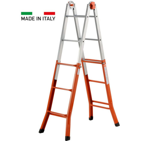 Gierre SCALA TELESCOPICA IN ACCIAIO   MINI Gradini N°3+3 H max cm. 272