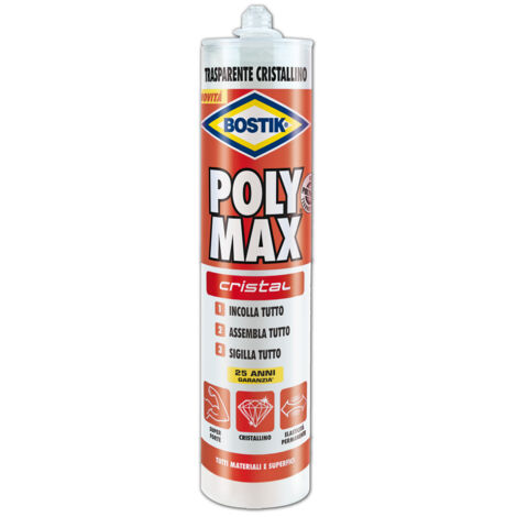 ADESIVO PROFESSIONALE PER IL MONTAGGIO SILICONE BOSTIK TRASPARENTE GR. 300