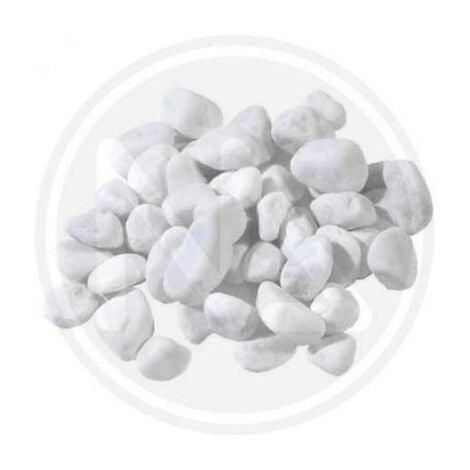 Ciottoli in marmo bianco di carrara per giardino kg 25 dimensioni 7/15  piccoli