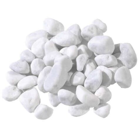 CIOTTOLI PIETRE IN MARMO BIANCO di CARRARA   25/40 mm Sacco da 25 Kg Per Vasi